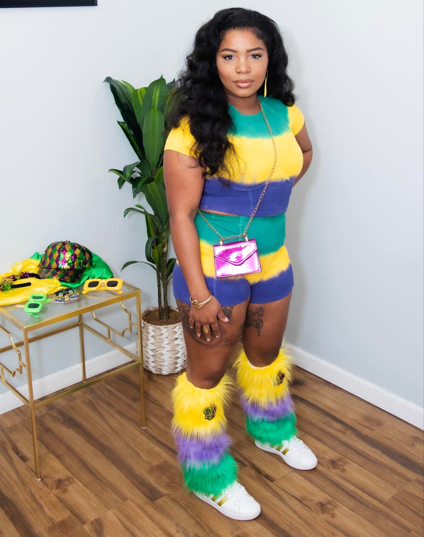 Tie-Dye Mardi Gras Set