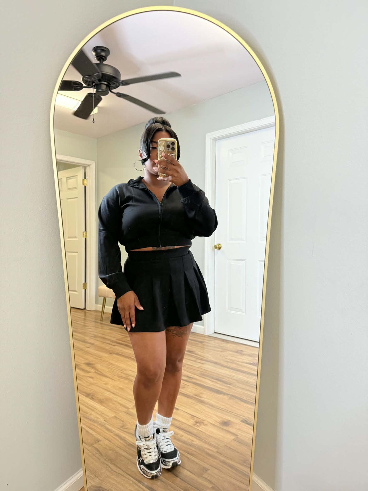"Court Me" Skirt Set(Black)