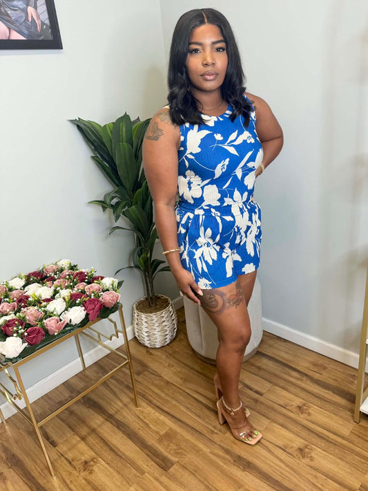 Dahlia Set (Blue/Cream)