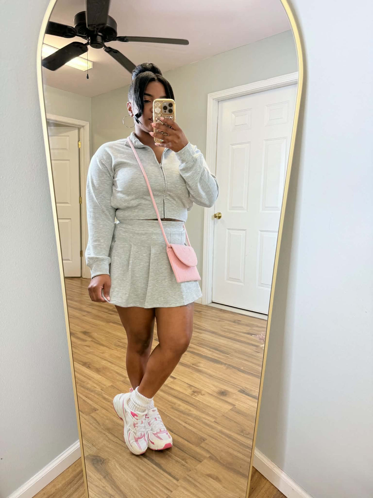 "Court Me" Skirt Set(Grey)