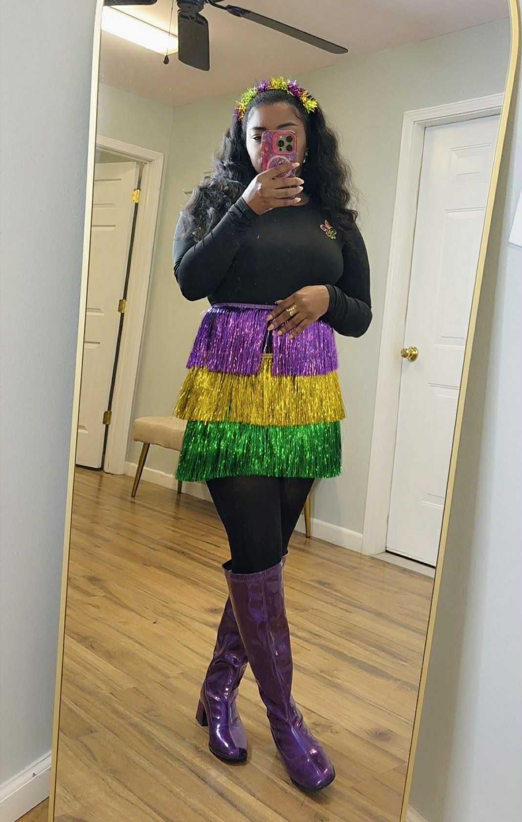 Mardi Gras Fringe Skirt