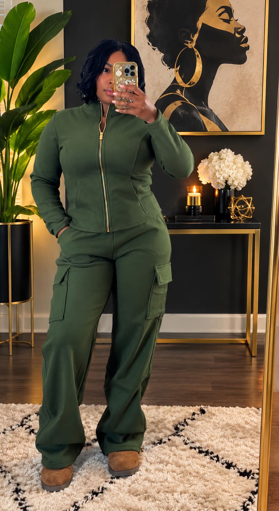 Luxe Sculpt Cargo Set(Olive)